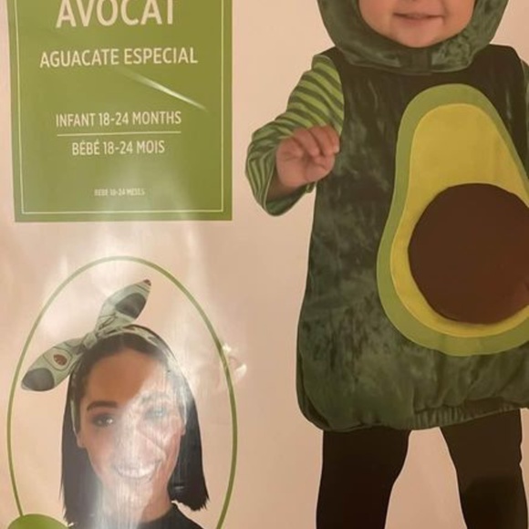 BRAND NEW mom mommy & baby avocado halloween costume size 18-24M (with headband) - Picture 5 of 8